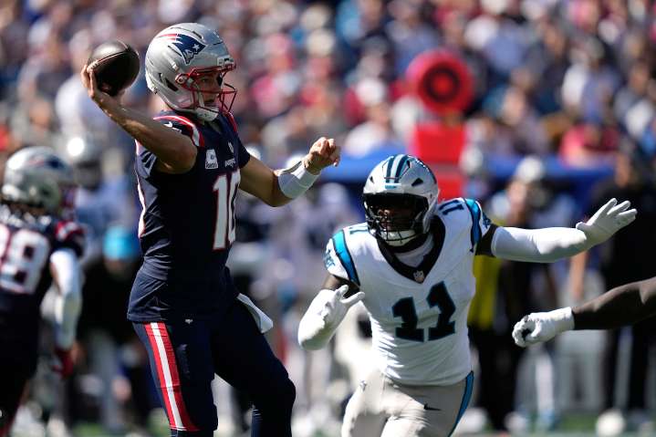Drake Maye-Stefon Diggs connection shines in Patriots rout of Carolina Panthers