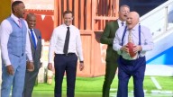 Fox NFL Sunday crew gasp in disbelief after Terry Bradshaw drops 'Deflategate' joke about colleague Tom Brady