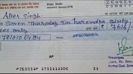 School Principal Issues Cheque Of 'Saven Thursday Six Harendra Sixty', Cheque Bounces