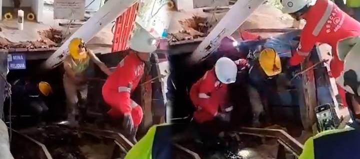 Comenzó el rescate de los 23 hombres atrapados en una mina de Segovia, Antioquia