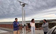 Loyola recorrió las obras de la primera Plaza Inteligente de Camarones