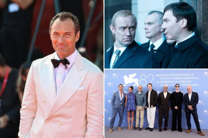 Jude Law debuts portrayal of Vladimir Putin in ‘The Wizard of the Kremlin’ at Venice Film Festival