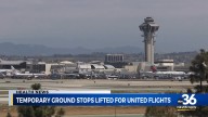 United Airlines flights resume after brief nationwide ground stop