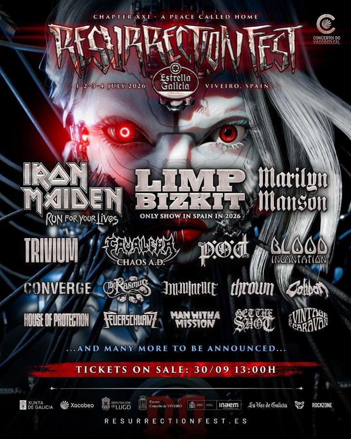 Iron Maiden y Marilyn Manson, en el Resurrection Fest 2026