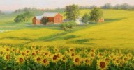 Common Ground: Pennsylvania Landscapes by Simonne Roy on display in Gallery 255