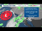 Plumes of tropical moisture picking up Sunday in San Diego County