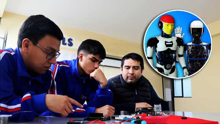 Dos escolares peruanos presentan en EAU un robot que puede traducir lenguaje de señas