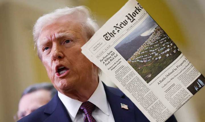 Juez da «periodicazo» legal a Trump y desecha demanda contra The New York Times