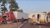 Paramedics responding to medical emergency find themselves in hospital after crash with semi