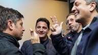 Kicillof y Massa festejaron juntos el triunfo de Fuerza Patria: ¿palito para Karina?