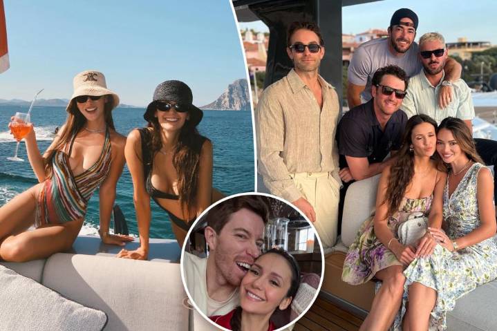 Nina Dobrev soaks up the sun on yacht vacation with Zac Efron, Chace Crawford and pals after Shaun White split