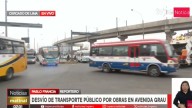 ATU: desde mañana habrá desvíos por obras en la av. Miguel Grau