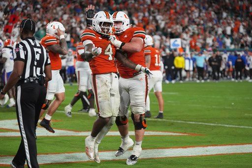 Miami jumps to No. 2 behind Ohio State in AP Top 25, Oklahoma into top 10