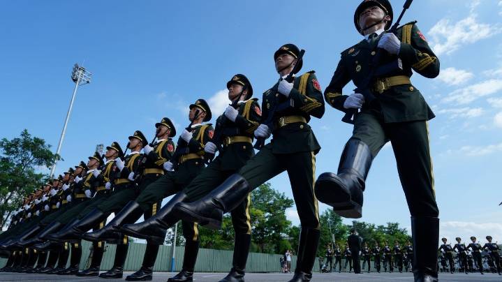 China is showing off its weaponry in a tightly controlled military parade