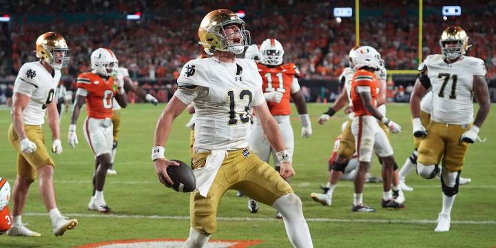 Notre Dame QB CJ Carr impresses in first collegiate start despite ups and downs