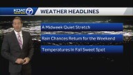 Skies settle for a few days with very comfortable temperatures