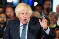 Former U.K. Prime Minister Boris Johnson speaking at Yale in October