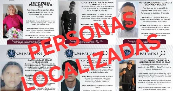 Localiza Fiscalía a seis personas reportadas como desaparecidas