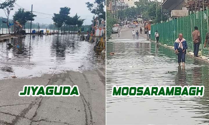Hyderabad on Red Alert as Musi River Overflows: 17 Gates of Twin Reservoirs Lifted, Floodwaters Submerge Roads