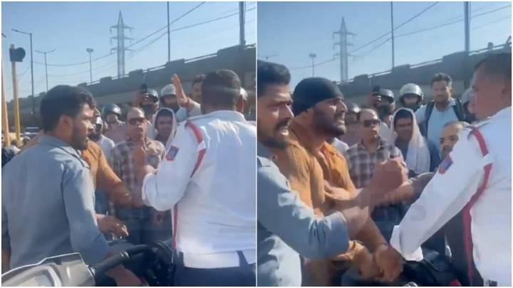 'Pushed, Slapped & Kicked': Delhi Traffic Cop Left Bloodied Face As Group Of Men Thrashes Him On Highway In Timarpur Area, 2 Arrested; VIDEO