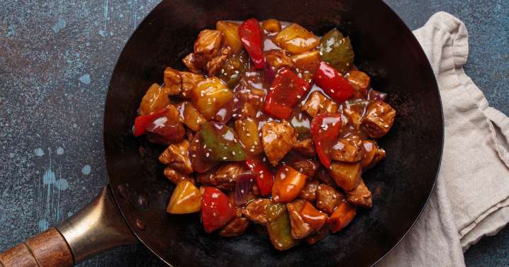 Receta de Salteado de cerdo agridulce