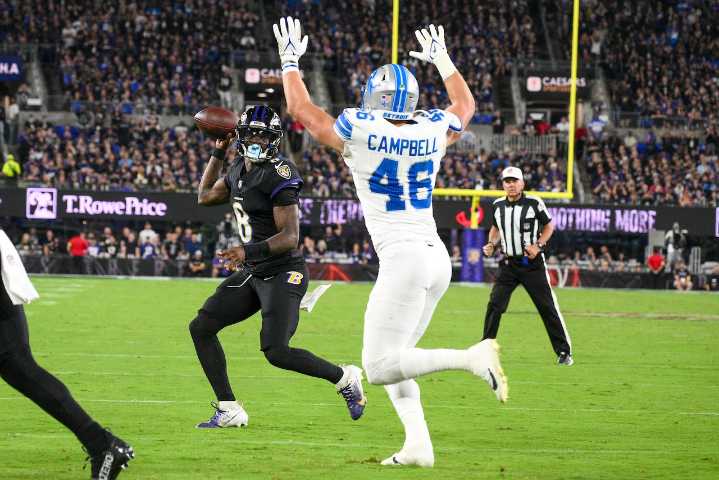 Lions LB Jack Campbell’s busted lip and warrior mentality have coaches raving