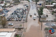 Hubo fuertes encharcamientos al Oriente de Mexicali