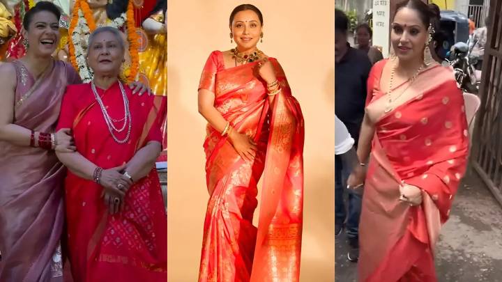 Durga Puja 2025: Rani Mukerji, Bipasha Basu, Jaya Bachchan paint the town red with their sarees