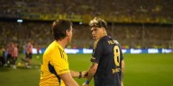 El tenso momento que protagonizó Carlos Palacios con Úbeda cuando fue reemplazado en el empate entre Boca y Rosario Central