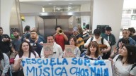 Estudiantes de la Escuela de Música de Chos Malal llevaron a la capital el reclamo por el edificio propio