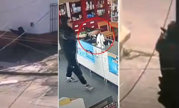 Impactante: el video con la ráfaga de tiros tras el asalto armado a una farmacia de La Plata