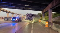 Truck Hits Houston Ave Bridge on I