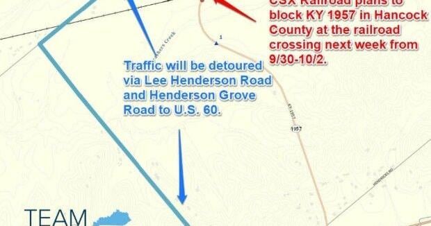 Traffic Alert: CSX work planned in Hancock County next week