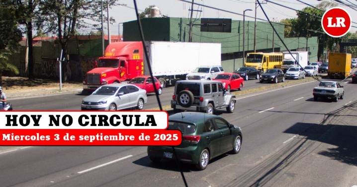 Hoy No Circula 3 septiembre 2025: qué autos y placas descansan en CDMX y Edomex