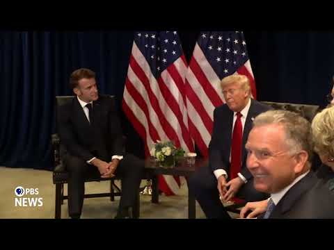 WATCH: Trump meets with France's President Macron to discuss Israel