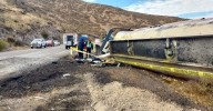 Cisterna boliviana vuelca en la Binacional: un fallecido y tres heridos