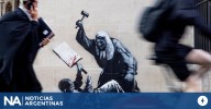 Banksy sacude Londres con un desafiante mural en los Tribunales Reales