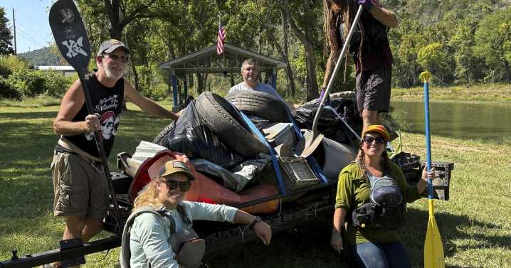A year after Helene, a group of raft guides embarks on a river clean