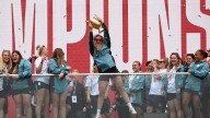 Red Roses celebrate Rugby World Cup win