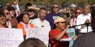 Hundreds join state leaders in downtown Portland to rally against troop deployments