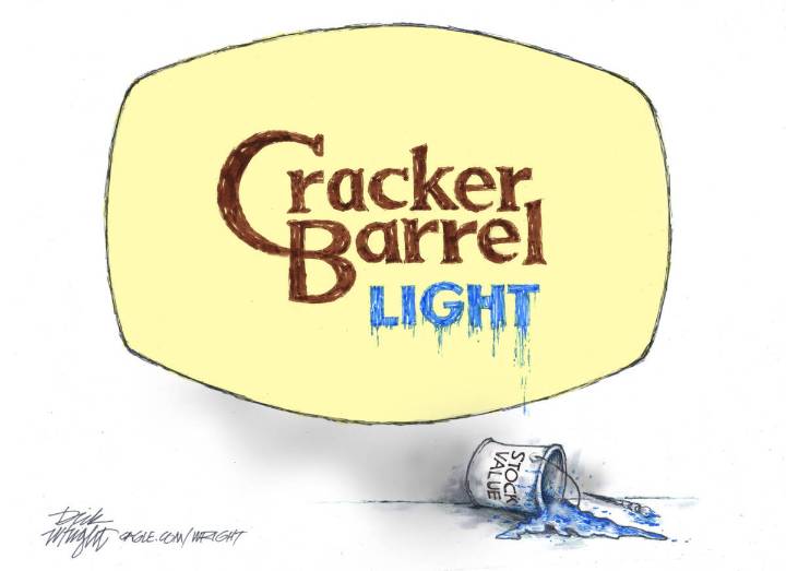 CARTOONS: Cracker Barrel cracks