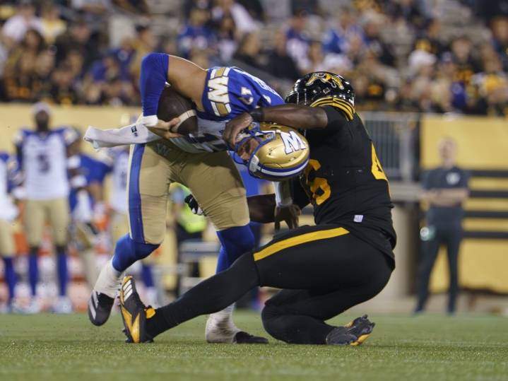 Hamilton Tiger-Cats down Blue Bombers in ’Team Ted’ game