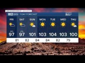 Lingering monsoon storm chances continue across Arizona