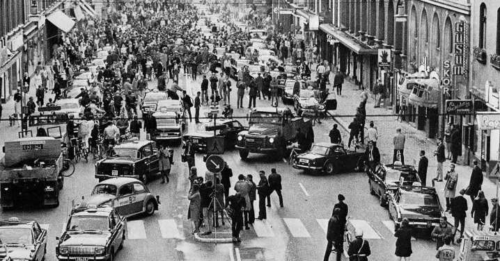 Today in History - September 3: Chaos on the roads as every driver switches lanes at once