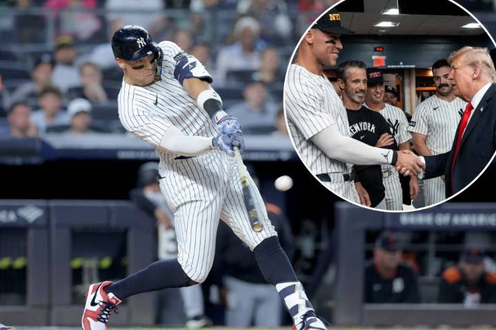Aaron Judge homers for Yankees minutes after shaking hands with Trump