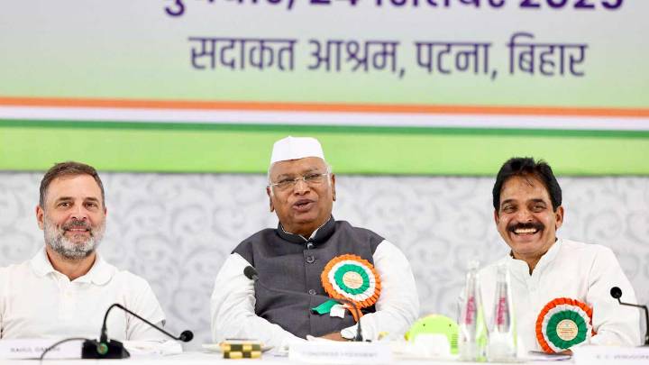 ‘Internal strife in NDA out in open; BJP sees Nitish Kumar as a burden’: Kharge
