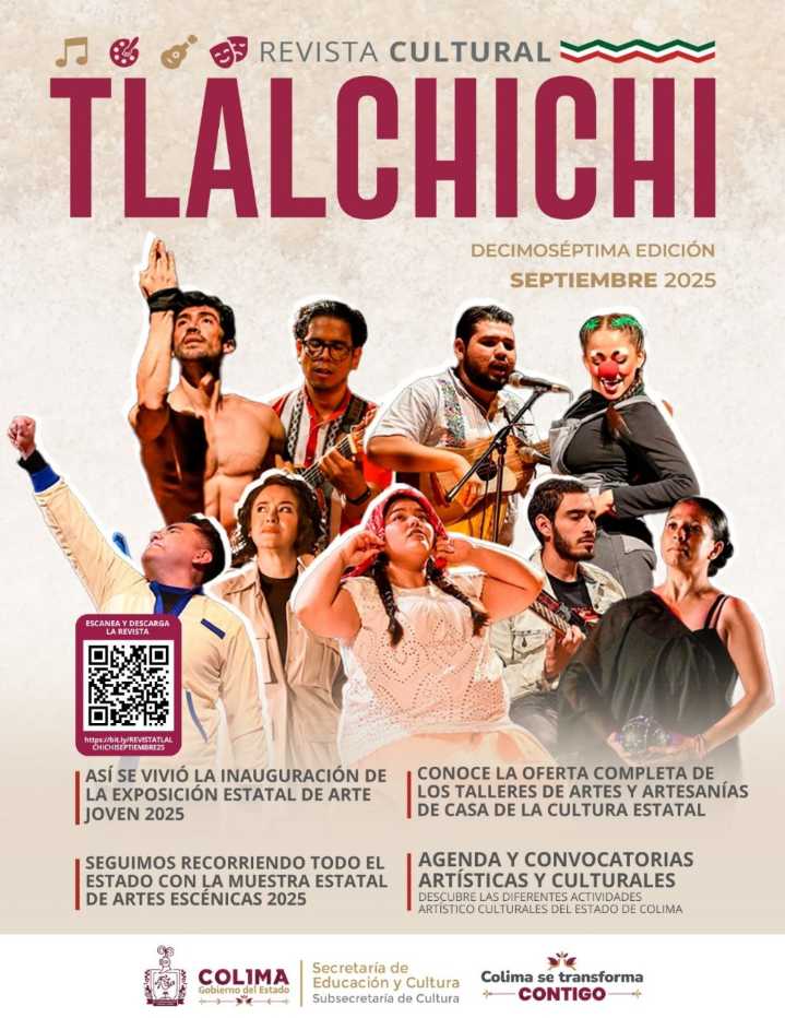 Cultura Colima publica la edición de septiembre de la revista digital ‘Tlalchichi’