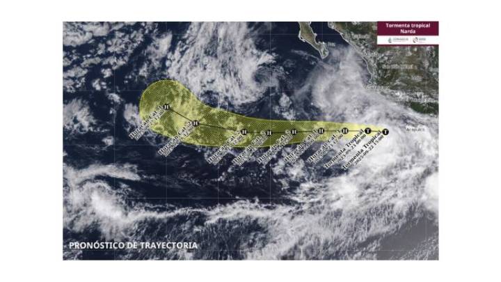 Se fortalece tormenta tropical Narda en el Pacífico; prevén lluvias para Sinaloa