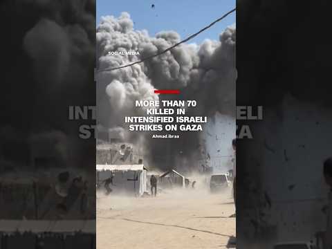 More than 70 killed in intensified Israeli strikes on Gaza