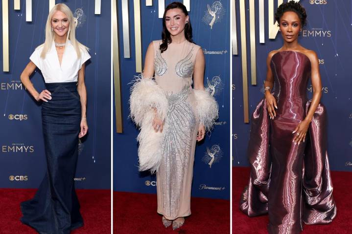 Emmys 2025 red carpet live updates: See all the celebrity looks